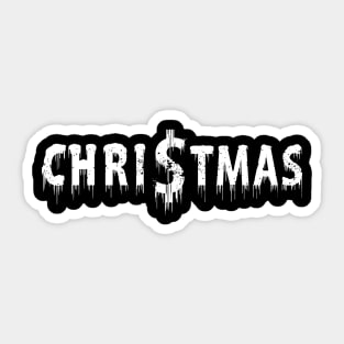 Christmas, Consumer Society, Money Sticker